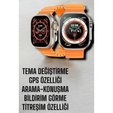 Suya ve Toza Dayanıklı 45 mm Akıllı Saat Bildirim ve Cevapsız Çağrı Görüntüleme