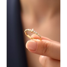 Leydi Markiz 14 Ayar Altın Yüzük