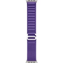 Apple Watch 7 45MM Alpine Loop Metal Toka Örgü Işleme Kordon Premium Kayış Krd-74