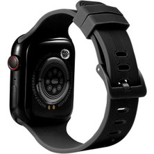Apple Watch 42MM 10.nesil A+ Kalite Çizgili Konsept Jel Silikon Kordon Krd-23
