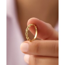 Sade Zincir Formu 14 Ayar Altın Yüzük