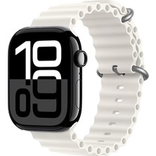 Apple Watch 10-11 42MM Metal Toka Silikon Kordon Premium Oceanvkayış