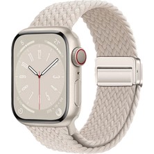 Apple Watch 44MM Lopard KRD-134 Örgü Tasarımlı Hasır Kordon Strap Kayış