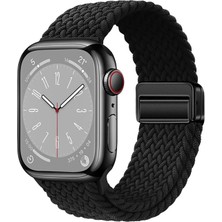 Apple Watch 44MM Lopard KRD-134 Örgü Tasarımlı Hasır Kordon Strap Kayış