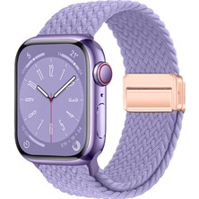 Apple Watch 44MM Lopard KRD-134 Örgü Tasarımlı Hasır Kordon Strap Kayış