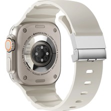 Apple Watch 7 45MM Lopard KRD-145 Metal Tokalı Silikon Kordon