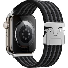 Apple Watch 42MM Lopard KRD-133 Naylon Kumaş Hasır Örgülü Kordon