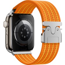 Apple Watch 42MM Lopard KRD-133 Naylon Kumaş Hasır Örgülü Kordon