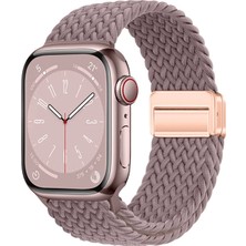 Apple Watch 44MM Lopard KRD-134 Örgü Tasarımlı Hasır Kordon Strap Kayış