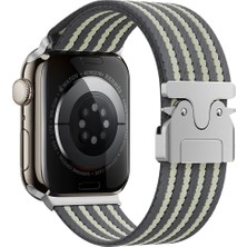 Apple Watch 10-11 46MM Lopard KRD-133 Naylon Kumaş Hasır Örgülü Kordon