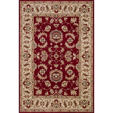 Bespoky 80x150 cm Bordo Modern Etnik Yıkanabilir Halı | Mutfak Balkon Yatak Odası Halısı | Leke Tutmayan Kaymaz | HKMDGT-064