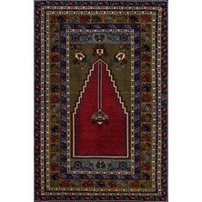 Bespoky 80x150 cm Mavi Modern Etnik Yıkanabilir Halı | Mutfak Balkon Yatak Odası Halısı | Leke Tutmayan Kaymaz | HKMDGT-042