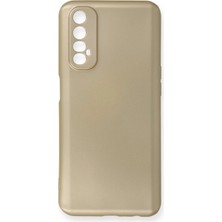 Realme 7 Kılıf First Silikon - Gold