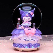 Sevimli Kuromi Temalı Büyük Boy Püskürtmeli Müzikli Işıklı Kar Küresi