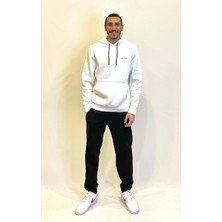 Süperlife Erkek Kapşonlu Rahat Kalıp Içi Polarlı 3 Iplik  Kalın Air Nakışlı Swetashırt SPR24SW07