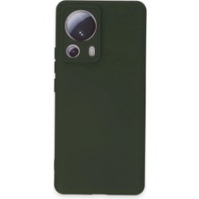 Xiaomi Mi 13 Lite Kılıf Nano Içi Kadife Silikon - Koyu Yeşil