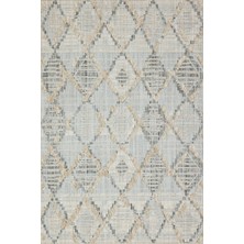 Bespoky 160x300 cm Bej Açık Gri Geometrik Modern Baklava Dilimi Yıkanabilir Halı | Salon Yatak Odası Halısı | Hav Vermez, Kaymaz | VESTA-9561