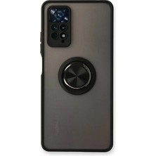 Xiaomi Redmi Note 11 Pro Kılıf Montreal Yüzüklü Silikon Kapak - Siyah