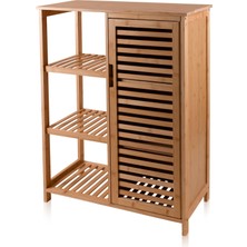 The Mia Bambu 4 Katlı Kapaklı Düzenleyici Dolap Raf 87X66X33 cm