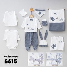 Erkek Bebek 0-3 Ay Gaye Organik Kedi Nakışlı Lacivert 10 Lu Set Premium Kalite