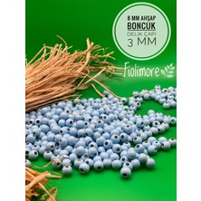 8 mm Ahşap Boncuk (50 Gram 175 Adet) Delik Çapı 3mm Makrome Takı Bileklik Tahta Yuvarlak