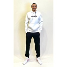 Erkek Kapşonlu Rahat Kalıp Içi Polarlı 3 Iplik  Wıllams. Brooklyn Baskılı Swetashırt SPR24SW04