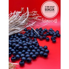 12 mm Ahşap Boncuk (50 gr 87 Adet)Geniş Delik Çapı 5 mm Makrome Çanta Bileklik Takı Tahta Renkli