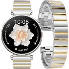 Huawei Watch Gt 4 41 mm Ile Uyumlu 18 mm Renk Detaylı Paslanmaz Çelik Saat Kordonu