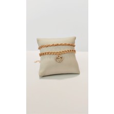 Kalpli Zincirli 2'li Bileklik Set