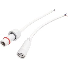 2 Pin Su Geçirmez Plastik Kablo Dişi-Erkek Takım IP67 (5 Adet)