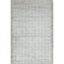 Bespoky 80x150 cm Krem Açık gri Geometrik Modern Kareler ve çizgiler Yıkanabilir Halı | Yatak Odası Mutfak Halısı | Leke Tutmayan, Kaymaz | QUEEN-8108