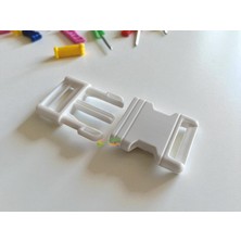 Plastik Çanta Tokası 10 Adet 3 cm Beyaz  Plastik Bel , Sırt Çantası Tokası
