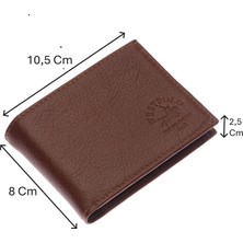 Westpolo Hakiki Deri Bozuk Para ve Kart Bölmeli Erkek Cüzdanı - Taba