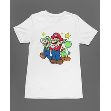 Bumeta Super Mario Game Lugi Yoshi Unisex Tişört T-Shirt