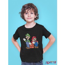 Bumeta Super Mario Lugi Ateri Game Çocuk Tişört T-Shirt