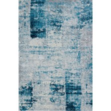 Hali.Net 300x600 cm Mavi Abstre Modern Soyut Halı | Salon Yatak Odası Halısı | Hav Vermez Leke Tutmaz | LUXİA-8603