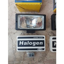 Sis Lambası Desenli Beyaz Cam Halogen Kapaklı Sis Farı Ø 242X133