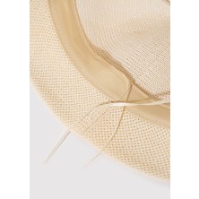 Mavi Bej Hasır Bucket Şapka 1910080-70185