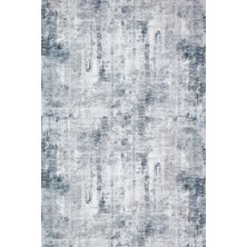 Hali.Net 80x150 cm Mavi Desenli Modern Etnik Halı | Mutfak Balkon Salon Halısı | Hav Vermez Leke Tutmaz | AZURA-8854