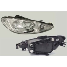 Peugeot 206 P206 Sol Far Elektrikli Şeffaf