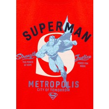 Mavi Superman Baskılı Kırmızı Tişört 6610293-88523
