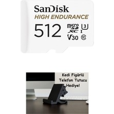 Sandisk Çizgi Kamera ve Ev Izleme Sistemleri Için Adaptörlü 512GB Yüksek Dayanıklılık Video Microsdxc Kartı - C10, U3, V30, 4K Uhd, Micro Sd Kart - SDSQQNR-512G-GN6IA