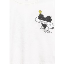 Mavi Peanuts Baskılı Ekru Tişört 7610373-70057