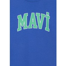 Mavi Mavi Logo Baskılı Mavi Tişört 6610030-70576