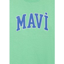 Mavi Mavi Logo Baskılı Yeşil Tişört 6610030-71789
