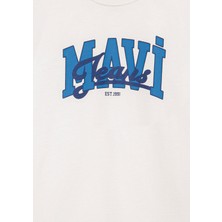 Mavi Mavi Jeans Baskılı Ekru Tişört 6610373-70057