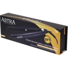 Astra Profesyonel Titanyum Keratin Saç Düzleştirici Siyah 230 Derece Hızlı ve Kalıcı Sonuç