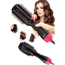 1200 W Hava Üflemeli Saç Şekillendirici ve Kurutucu Fön Tarağı Siyah