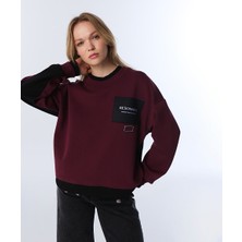 Colorblock Patch'li Sweatshırt TW6250091056035