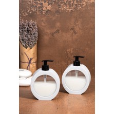 2 Adet Lüx Tezgah Üstü Oval Banyo Mutfak Sıvı Sabunluk | Banyo Mutfak Bulaşık Lavabo Deterjanlık